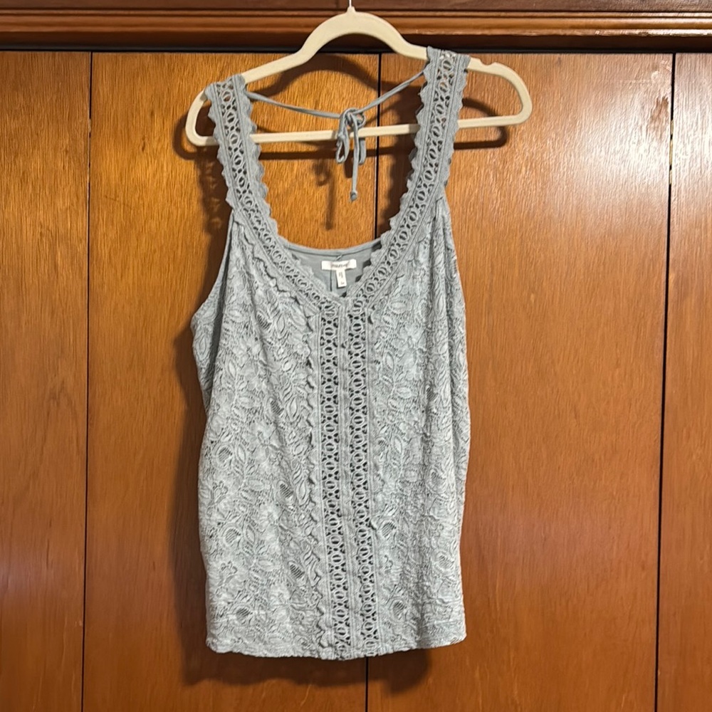 Maurices Green Cropped Tie Front Tank Top